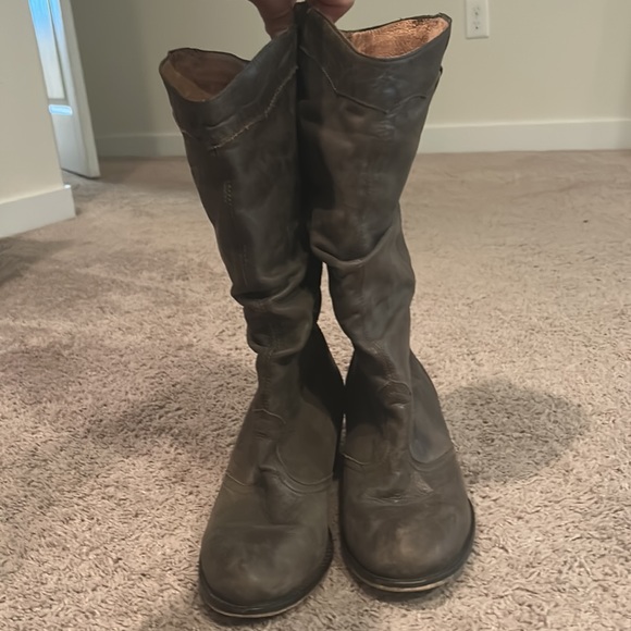 Vintage Steve Madden Gamble Leather Cowgirl Boots size 10 - Picture 2 of 5